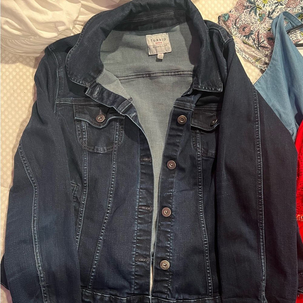 Dark denim jacket. Torrid size 3.
